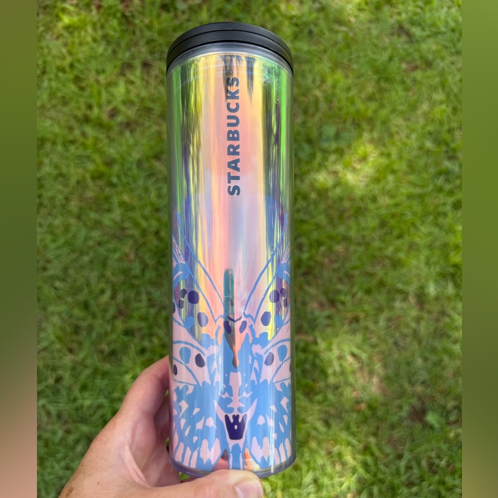 Starbucks Netherlands Iridescent Butterfly Design Tumbler